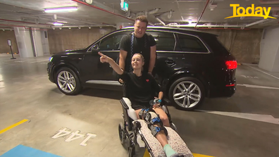 Karl Stefanovic met Ally Langdon in the carpark. 