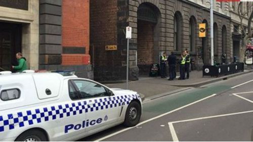 A heavy police presence remains at the scene. (9NEWS)