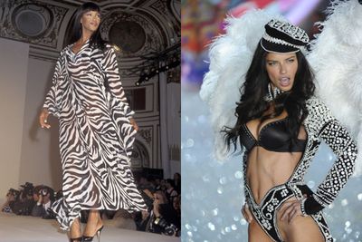 Um, Naomi, the Victoria's Secret runway is no place for demure as Adriana Lima proves.