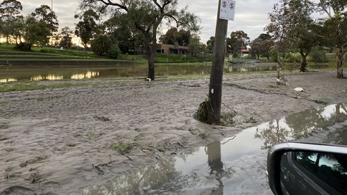Damage from floods revealed in Maribyrnong, Victoria.