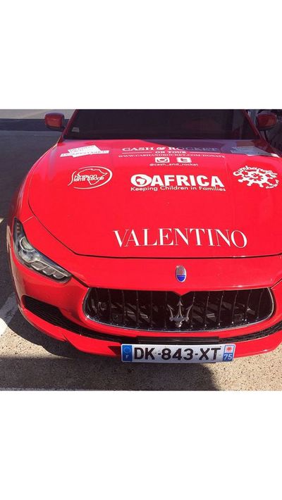 <em></em><p>Team Valentino's wheels of choice: a&nbsp;Rolls-Royce Phantom Drophead Coupe.</p>