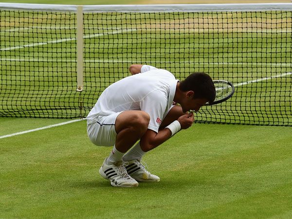 Djokovic eats grass to savour Wimbledon victory