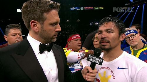 A defeated Manny Pacquiao said he thought he had won.