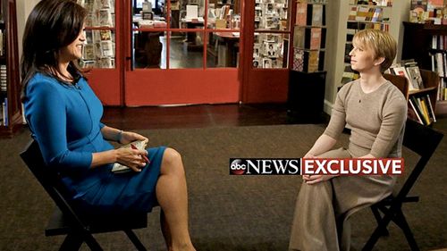 Chelsea Manning (right) speaks to ABC news in the US. (Supplied)
