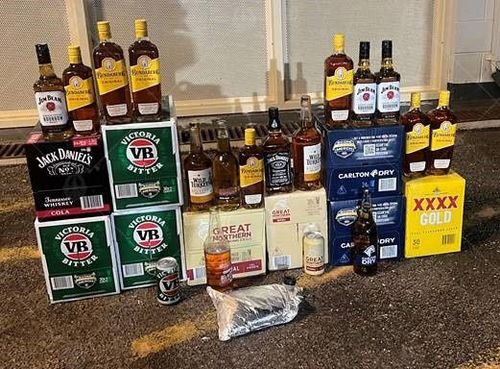 Alcohol and cannabis seized by Northern Territory Police allegedly headed for Arnhem Land.