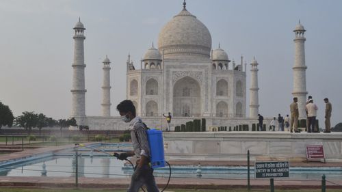 The Taj Mahal has reopened after being closed for more than six months due to the coronavirus pandemic in Agra, India.