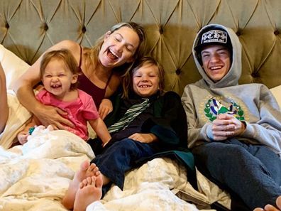 Kate Hudson and her children.