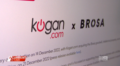 Less than a week after Brosa collapsed, Kogan acquired the furniture retail company.