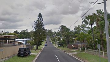 The baby was taken to hospital from this street in Gladstone.