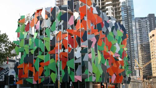 Melbourne's Pixel Building on Queensberry Street, Carlton. The Pixel Building was Australia's first carbon-neutral office building, receiving a perfect Green Star rating. (AAP)