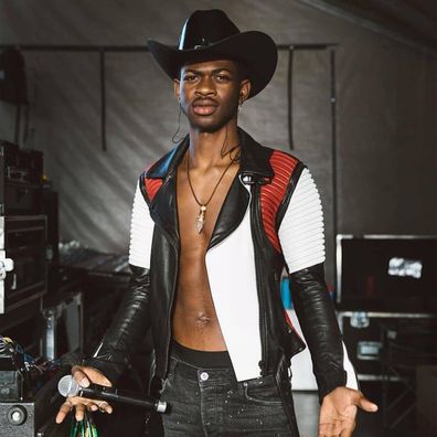 Rapper Lil Nas X wears cowboy hat