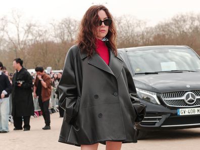 PARIS, FRANCE - MARCH 06: Aubrey Plaza attends the Loewe Womenswear Fall/Winter 2026-2027 show as part of Paris Fashion Week on March 06, 2026 in Paris, France. (Photo by Jacopo Raule/Getty Images for Loewe)