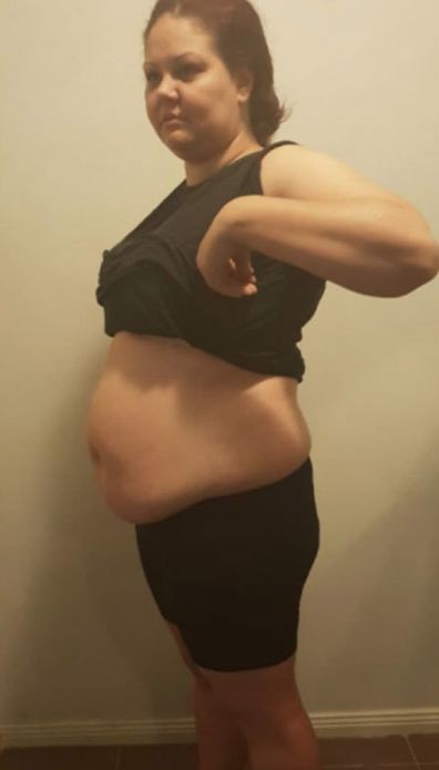 Sydney mum Fa'asega Vandermade 42kg weight loss - before