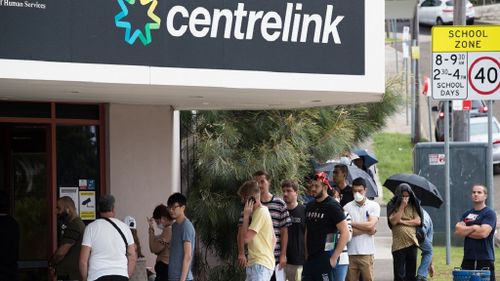 Line at Centrelink Rockdale Sydney