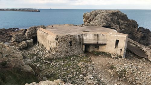 One of the bunkers on Alderney. (9NEWS/Seb Costello)