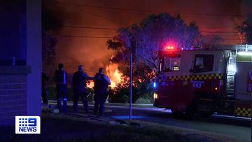 A ferocious and suspicious fire destroyed a two-storey family home in Sydney&#x27;s south-west on Saturday night, less than 36 hours after police raided the property.