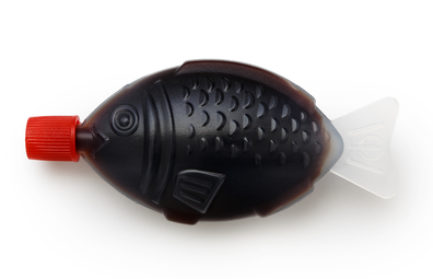 Fish-shaped takeaway soy sauce
