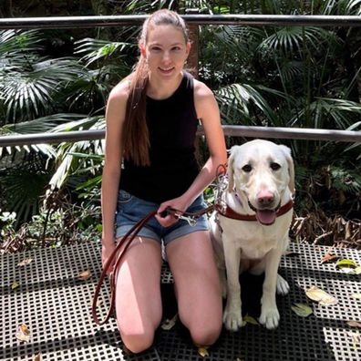 Karlee Symmonds and her Guide Dog Isla