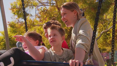 Adelaide mother Renee Staska has three children – Holly, Hudson, and Austin – all living with childhood dementia. 