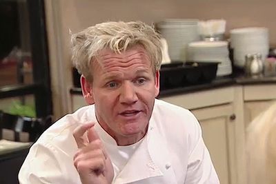 British chef <i>Gordon Ramsey </i>second to his food, is best known for his dirty mouth. The <i>Hell's Kitchen</i> star often uses insults and curses to critique his chefs and has been known to thrown unsatisfactory dishes into the trash or onto the floor. While many of his chain restuarants are closing down you can catch Ramsey on the US version of <i>MasterChef</i>.