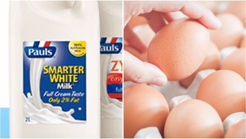A range of Paul's Milk, Coles Milk and egg products have been recalled amid fears they are contaminated.