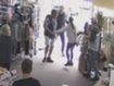 CCTV footage shows the moment a man allegedly attacked customers in the store, before he was arrested by police.﻿