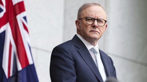 Prime Minister Anthony Albanese at a press conference at Parliament House in Canberra on Tuesday 26 August 2025.