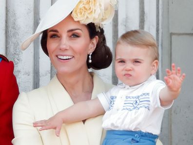 Kate Middleton and Prince Louis at Trooping the Colour 2019.