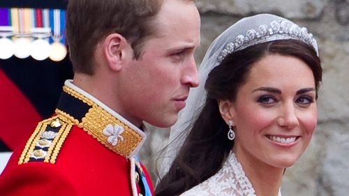 The exhibition includes the tiara worn by the Duchess of Cambridge on her wedding day. (AAP)