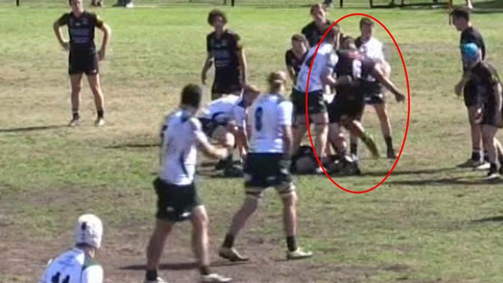 Banned rugby player caught striking and kicking opponents week before ref blow