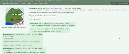 Police are investigating this 4chan thread.