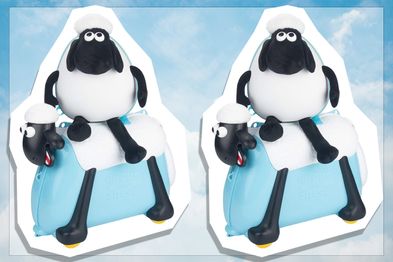 9PR: Shaun the Sheep Original Kids Ride-On and Carry-on Suitcase, Blue