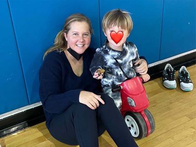 Amy Schumer with her son Gene