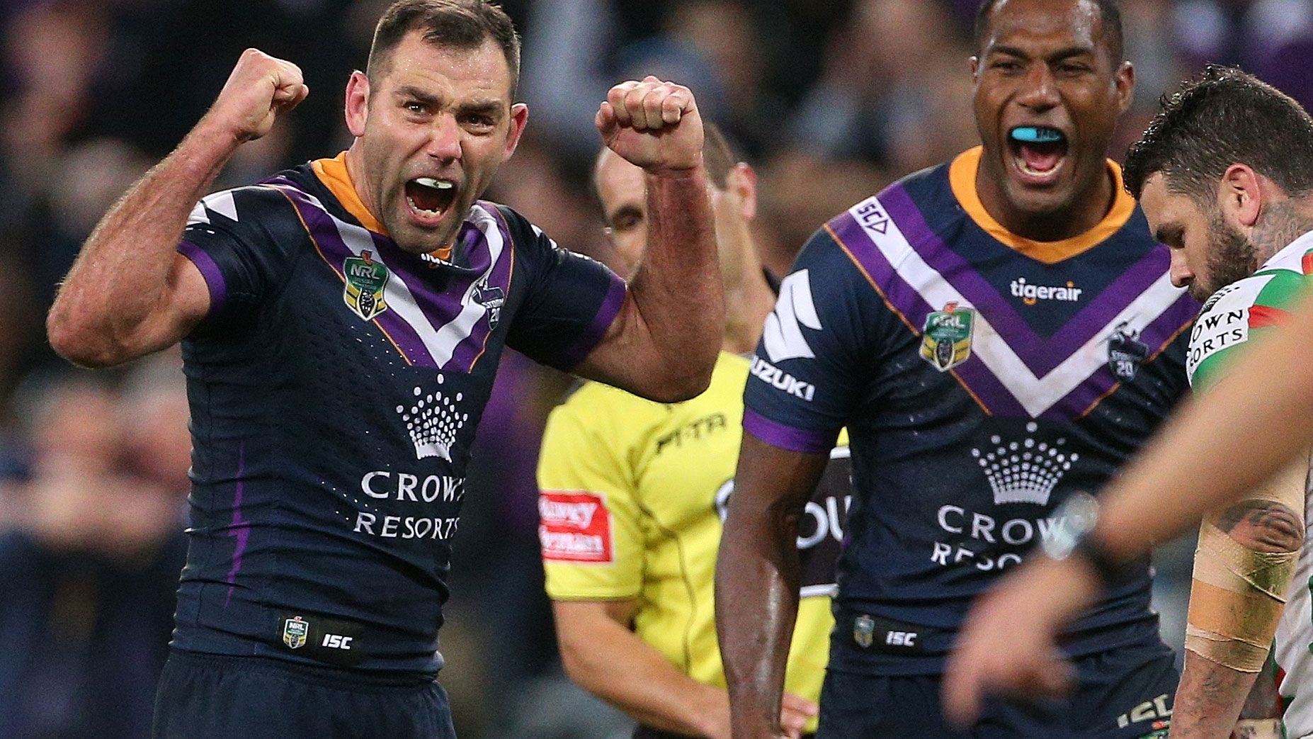 Cameron Munster field goal snatches qualifying final victory for Storm over Rabbitohs