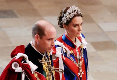 Catherine, Princess of Wales, Prince William, Prince of Wales, during the Coronation of King Charles III and Queen Camilla on May 06, 2023 in London, England. 