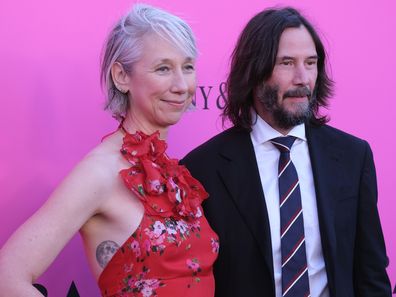 LOS ANGELES, CALIFORNIA - APRIL 15: Alexandra Grant and Keanu Reeves attends the MOCA Gala 2023 at The Geffen Contemporary at MOCA on April 15, 2023 in Los Angeles, California. (Photo by Alberto E. Rodriguez/Getty Images)