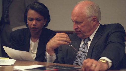Former Vice President Dick Cheney and then-National Security Adviser Condoleezza Rice. (US National Archives)