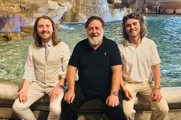 Russell Crowe and sons