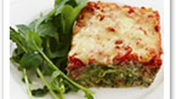 Spinach and ricotta lasagne