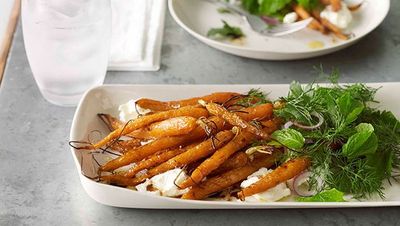 Recipe:&nbsp;<a href="http://kitchen.nine.com.au/2016/05/16/18/15/baby-carrots-with-labne-and-herb-salad" target="_top">Baby carrots with labne and herb salad</a>