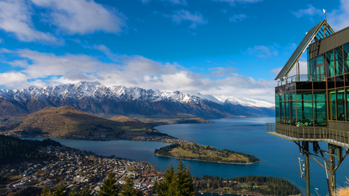 SKYLINE restaurant and view over Queenstown 