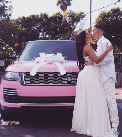 Influencers Landon McBroom and Shyla Walker use Range Rover for gender reveal