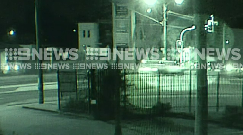CCTV footage shows the ute running a red light. 