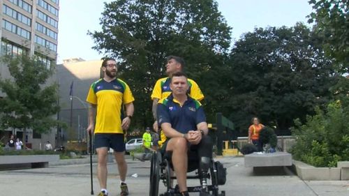Three Ausssie veterans who survived the Black Hawk helicopter crash are representing the country at the Invictus Games in Toronto. (9NEWS)