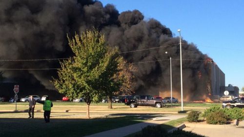 Huge plumes of smoke billowed from the crash site. (Jon Weaver)