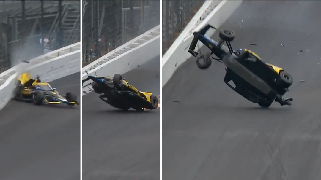 Colton Herta walks away from 'scary' crash during Indianapolis 500 practice