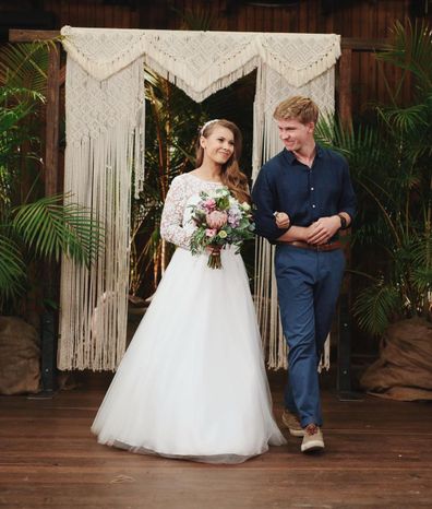 Bindi Irwin and Robert Irwin at her wedding day.