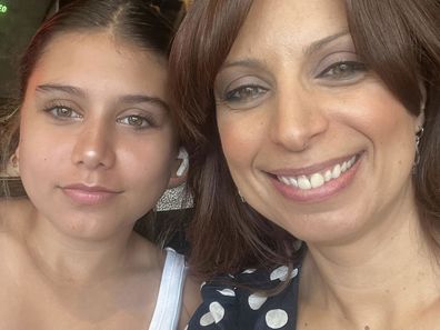 Jo Abi with her daughter Kitty, 13.