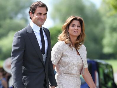 Roger Federer and his wife Mirka arrive ahead of the wedding of the Duchess of Cambridge's sister Pippa Middleton to James Matthews.