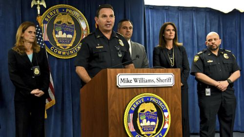 Sheriff Mike Williams addresses the media. (AAP)